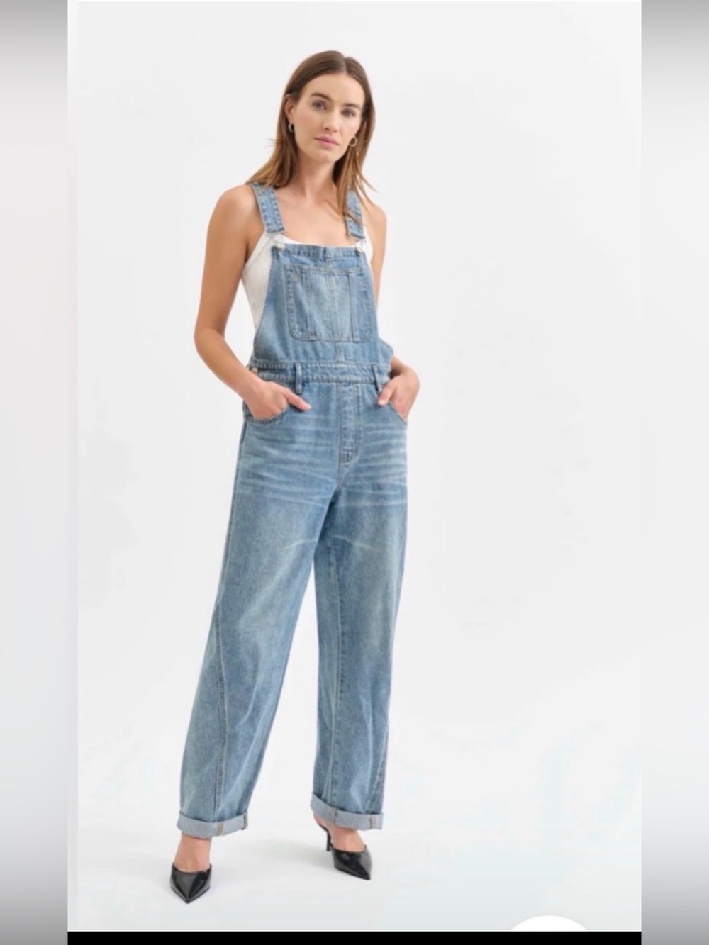 NWT DAZE Canyon Barrel Leg Overalls M
